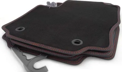 Produktbild von Fußmatten Ford Mondeo (2007-2012) Premium Automatten Doppelnaht Rot 4-teilig Tuning Zubehör Autoteppich