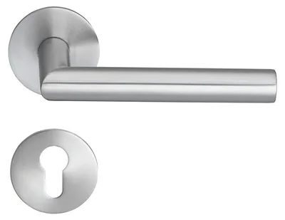 Produktbild von Toulouse Drückergarnitur MeinTürgriff Flachrosette Edelstahl matt Türdrücker BB PZ WC