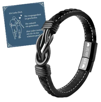 Obrázok produktu pre Omgoods - Kožený náramok pre mužov s gravírovaním