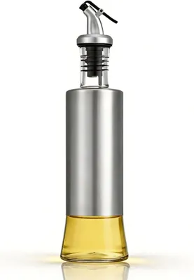 Immagine prodotto di Spruzzatore per olio - Spruzzatore per olio d'oliva - con beccuccio dosatore - 300 ml - Flacone in acciaio inossidabile di alta qualità - Spray per la cucina - per olio d'oliva e aceto – Ideale per la cucina e il barbecue