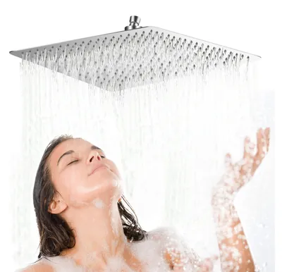 Imagen del producto de Cabezal de ducha de 40 x 40 cm de acero inoxidable