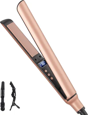 Produktbild von Glätteisen Haarglätter Ceramic Straight für glatte & glänzende Haare, 2 in 1 Glätteisen Locken und Glätten, Dual-Spannung für alle Haartypen