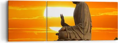 Produktbild von Bild auf Leinwand - Leinwandbild - tempel buddha - 90x30cm - Wand Bild - Wanddeko - Wandbilder - Leinwanddruck - Bilder - Kunstdruck - Wanddekoration - Leinwand bilder - Wandkunst - CA90x30-3532