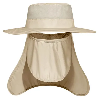 Produktbild von Outdoor-Sonnenschutz-Anglerhut mit breiter Krempe, atmungsaktiv, abnehmbarer Fischerhut