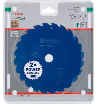 Zdjęcie produktu dla Akumulatorowa piła tarczowa Expert do drewna, 184 x 1,6/1 x 20, 24 zęby 2608644510