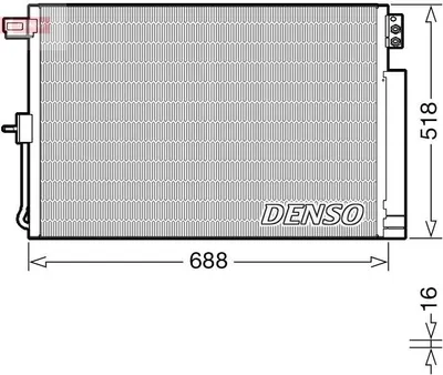 Obrázok produktu pre Kondenzátor, klimatizácia DENSO DCN06019