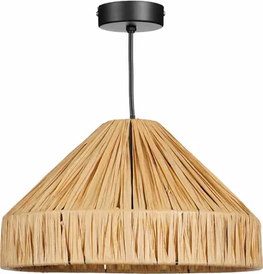 Productafbeelding van Mica Decorations Elisa Hanglamp - H18 x Ø30 cm - Raffia - Lichtbruin