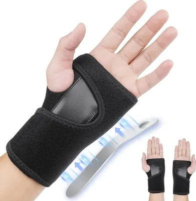 Produktbild von Handgelenkstütze, Atmungsaktive Handgelenkschiene Handschiene für Männer Frauen, Handgelenk Stützung Handgelenkbandage, Wrist Wrap Support (Linke Hand)