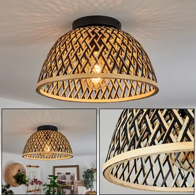 Produktbild von Collicelli »Collicelli« Deckenlampe aus Metall/Bambus in Schwarz/Natur