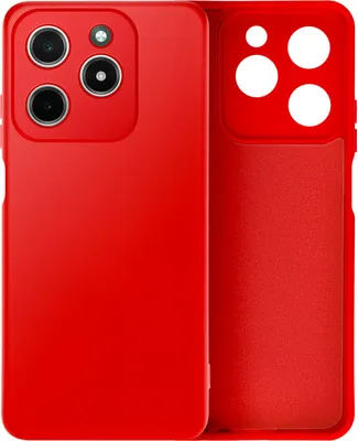 Produktbild von Avizar, Halbsteife Soft Touch Silikon Handyhülle für Realme C61, Rot