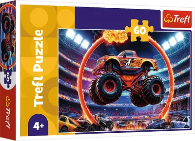 Immagine prodotto di Puzzle Monster Truck, 60 pezzi per il divertimento e l'apprendimento dei bambini