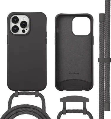 Zdjęcie produktu dla imoshion Kolorowa tylna obudowa z odpinanym sznurkiem z MagSafe do Apple iPhone 14 Pro Max – Black Coffee