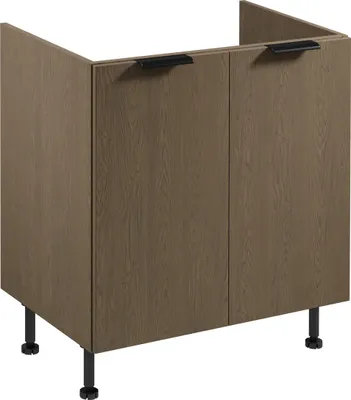 Produktbild von Spülenunterschrank 80 cm küchenmöbel Küchenschrank, Sorento D80Z Dunkle Eiche