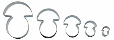 Produktbild von Ausstechformen Set 5er Pilz Edelstahl 10 – 63 mm