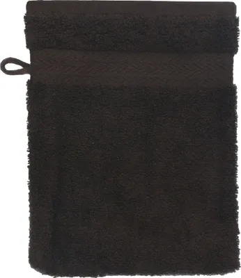 Produktbild von Betz Waschhandschuh 16x21 cm PREMIUM 100% Baumwolle  Farbe: dunkelbraun
