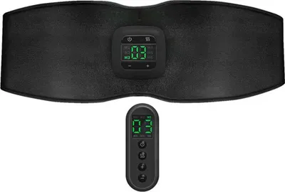 Produktbild von Tragbarer EMS Bauchmuskelgürtel, Heizfunktion, Fitness & Abnehmen, 15 Stufen Intensität, USB Ladebar, Muskeltraining Zuhause