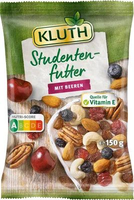 Immagine prodotto di Kluth trail mix con frutti di bosco 150 g di mix energetico fruttato e ricco di noci