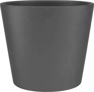 Produktbild von Leni Vasa Blumentopf Keramik Übertopf rund konisch Ø 16cm Anthrazit/grau matt Hydrokultur Pflanztopf für Zimmerpflanzen Outdoor Indoor