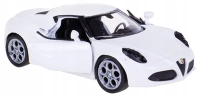 Obrázek produktu pro Modely aut Welly, Alfa Romeo 4C, kov, měřítko 1:32, barva bílá