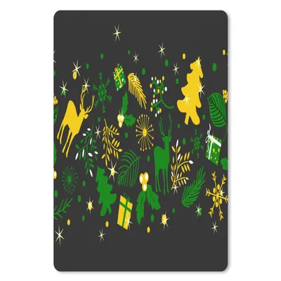 Produktbild von MuchoWow® Mauspad Mousepad Weihnachten - Muster - Hirsche 40x60 cm - Mousepads - Maus Mat - Pad - Mausunterlage - Schreibtisch Accesoire