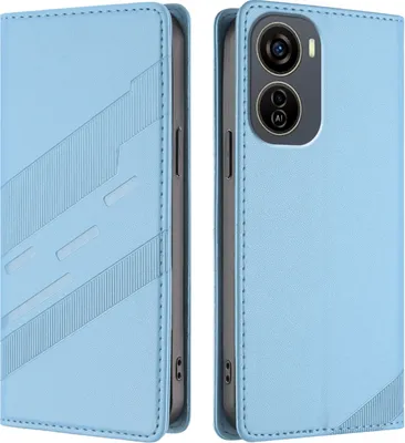 Obrázek produktu pro Pouzdro pro ZTE Blade V50 Design 5G,Polyuretankožené peněženkové pouzdro s přihrádkou na karty a funkcí stojánku Hellblau