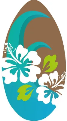 Produktbild von SportX Skimboard Flower Blauw/Bruin 100 cm