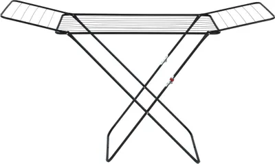 Produktbild von WENKO Wäscheständer CHAMPION Schwarz 18m Stahl Klappbar Standtrockner Flügel