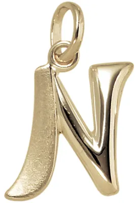 Produktbild von Anhänger Buchstabe N 375 Gold Gelbgold 14,5x13mm Halsschmuck Buchstabenanhänger