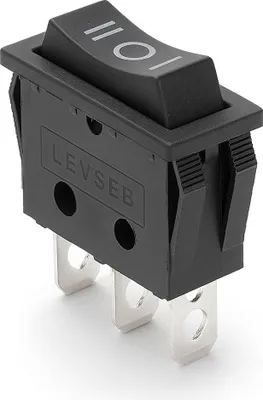 Produktbild von Wipptaster 3pin 15A 250VAC, TASTER Einbauöffnung 30,5x11 Wippe schwarz