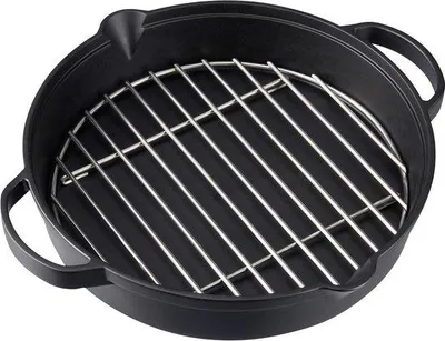 Immagine prodotto di Padella in ghisa con griglia in acciaio inossidabile, Ø 31 cm, per barbecue