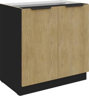 Produktbild von Unterschrank Cremona schwarz 80 D 2F BB