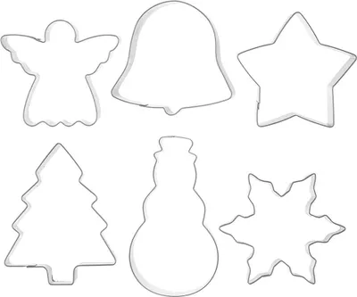 Produktbild von Ausstechformen-Set aus Edelstahl, 6 festliche Formen