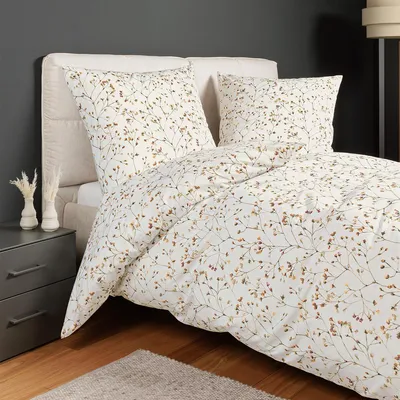 Produktbild von Janine Soft-Baumwolle Bettwäsche Cortina 71007 beige kupfer 155x200 cm + 80x80 cm