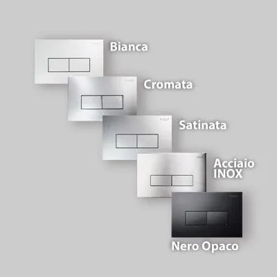 Immagine prodotto di Placca Di Comando "Eco Linea" A Doppio Tasto Laminata In Acciaio Inox