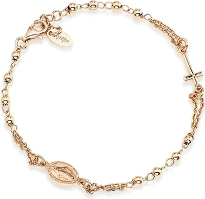 Immagine prodotto di Rosario BROR3 Bracciale in argento placcato oro rosa