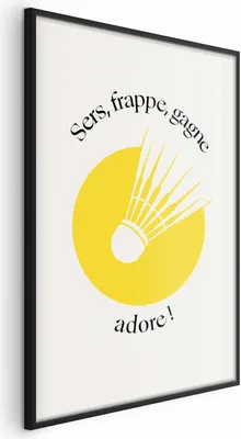 Produktbild von Posterpapier Poster - Shuttlecock Against the Yellow Sun 21x30 cm Abstrakt i-B-10058-ao-a
