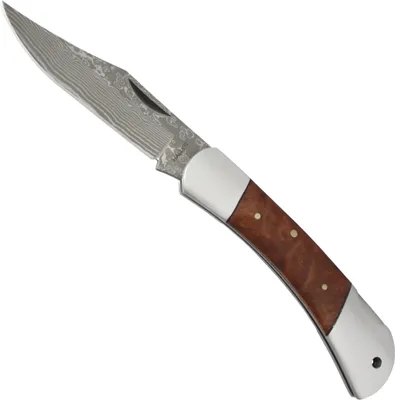 Produktbild von Damast-Taschenmesser Wurzelholz