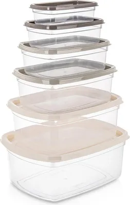 Image de Récipients alimentaires avec couvercle 6 pcs.