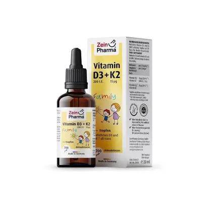 Produktbild von Vitamin D3+K2 Mk-7 all trans Family Tropf.z.Einn. 20 ml