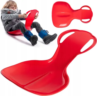 Obrázek produktu pro KADAX popo skluzavka pro děti, plastová skluzavka, 59x39x17cm sněhový disk