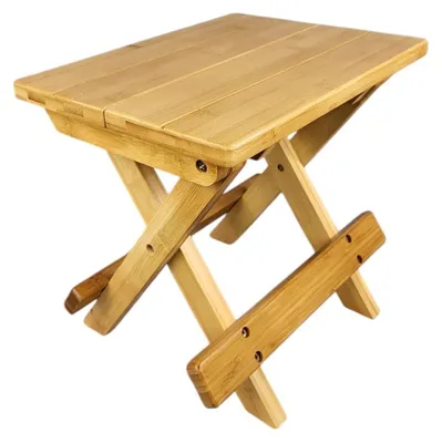 Klappbarer Holztritthocker, 23x30x28 cm, bis 150 kg, braun