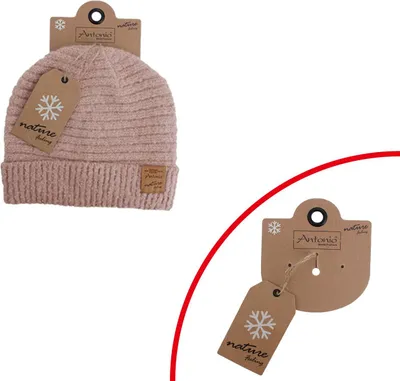 Produktbild von Antonio Damen Strick Mütze Bouclé Beanie - Rosa : Rosa Farbe vom Hersteller: Rosa