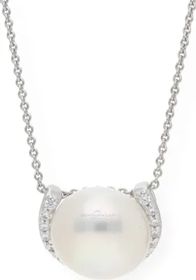Produktbild von Kettenanhänger Silber 925 Süßwasser Zuchtperle Zirkonia JL10-02-1246 JuwelmaLux