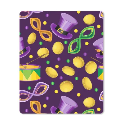 Produktbild von MuchoWow® Mauspad Mousepad Karneval - Party - Lila - Muster 30x40 cm - Mousepads - Maus Mat - Pad - Mausunterlage - Mausmatten