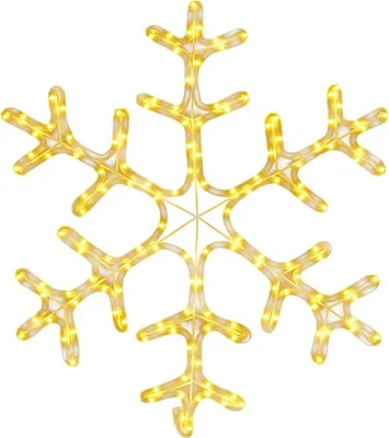 Productafbeelding van Kerstfiguur sneeuwvlok met 144 warmwitte LED's 59x59 cm