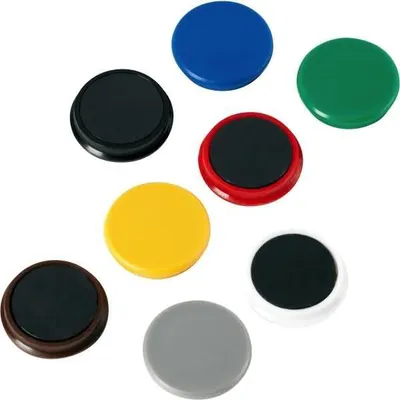 Productafbeelding van Alco zelfklevende magneet, 7 mm diameter, 24 mm lengte, assorti, 6 stuks