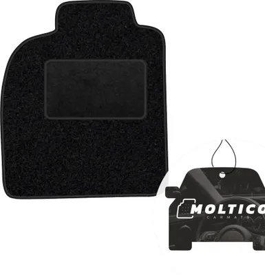 Produktbild von moto-MOLTICO Fahrer Fußmatte Auto Velours Fahrerseite Autoteppiche Schwarz Fahrermatte 1-teilig passend für Porsche 911 type 964 1989-1994