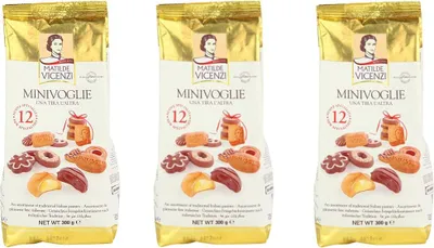 Produktbild von 3x Matilde Vicenzi MilleVoglie - Italienische Gebäckmischung Kekse - Großpackung aus Keksen und Gebäck Beutel, 300 g