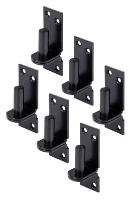 Produktbild von Alberts 6 x Kloben mit Platte, 116 x 40 mm, schwarz verzinkt, für DI oder DII-Haken