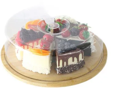 Produktbild von Cheffinger Bamboo Base  - Kuchenkonservierungsbox / Kuchenaufbewahrungsbox - Ø 28,5cm